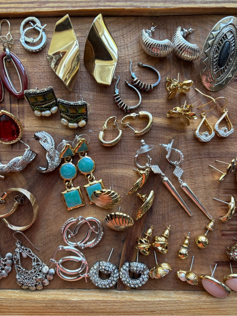 Large Lot Vintage Designer Earrings Pierced - Picture 3 of 15